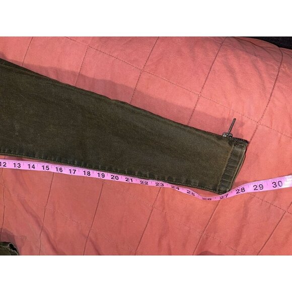 Current Elliot the Soho Zip Stilleto Jeans in Army Green Women  Size 29 - Picture 13 of 14